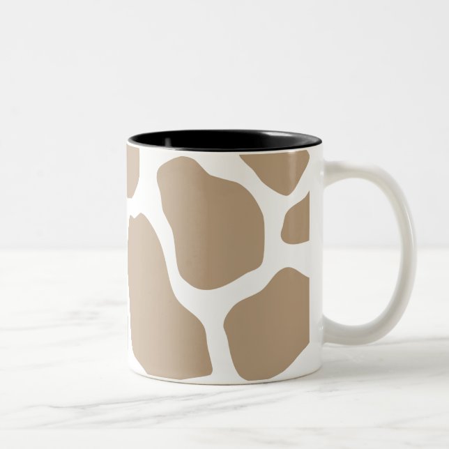 Taza Bicolor Impresión Neutral de jirafas (Derecha)