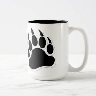 Taza Bicolor Impresionante garra de oso gay B&W efecto 3D