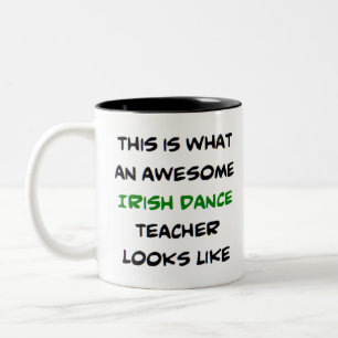 Taza Bicolor impresionante maestro de baile irlandés