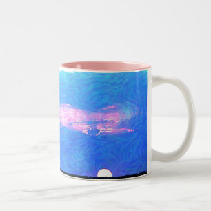 Taza Bicolor Impresionante Mug de cerámica de atardecer