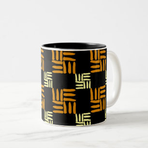Taza Bicolor Impresionante patrón floral