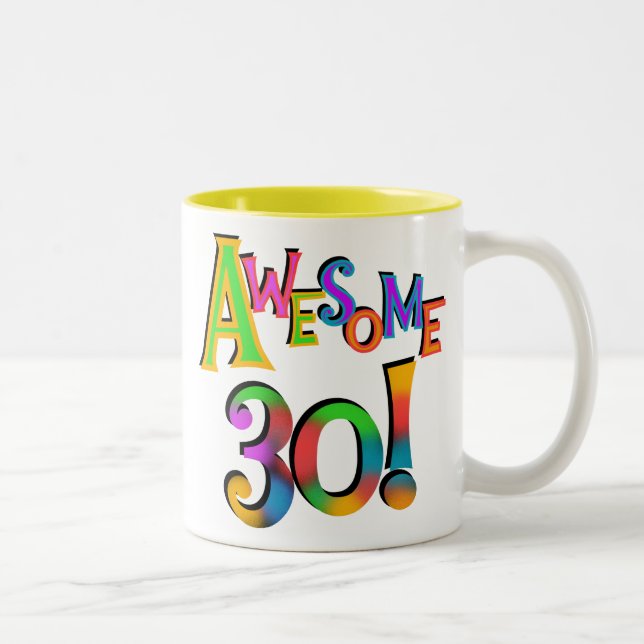 Taza Bicolor Impresionantes camisetas de cumpleaños y regalos (Derecha)