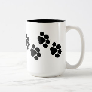 Taza Bicolor Impresiones animales de la pata