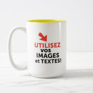 Taza Bicolor Imprimir sus diseños en línea DIY en Español