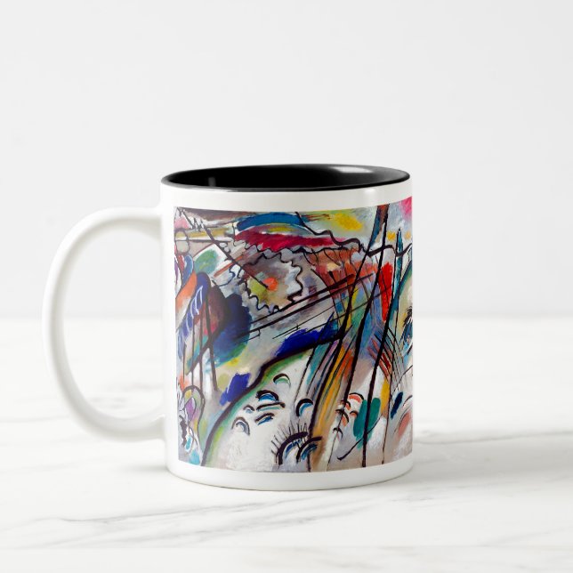 Taza Bicolor Improvisación de Kandinsky 28 (Izquierda)