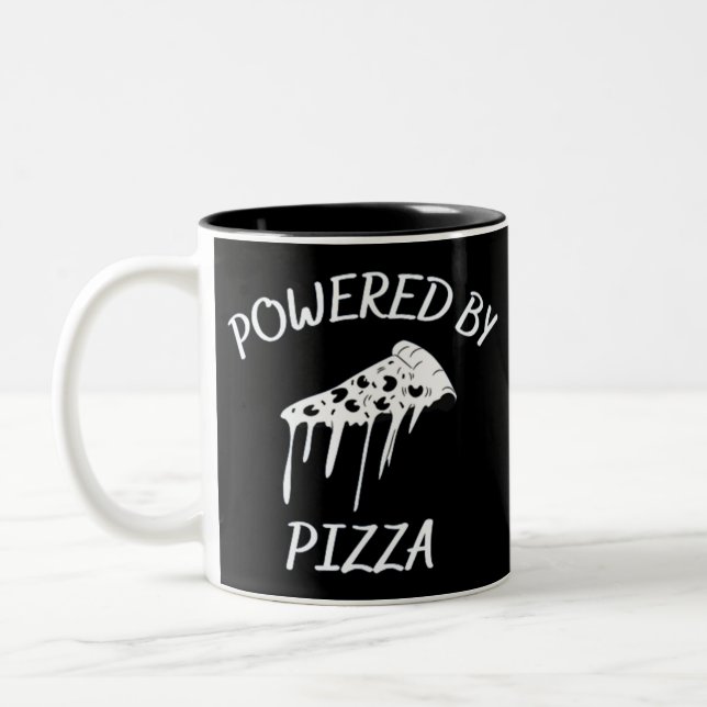 Taza Bicolor Impulsado Por Pizza (Izquierda)