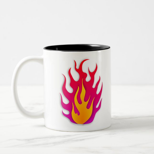 Taza Bicolor Incendio caliente inflamable (Izquierda)