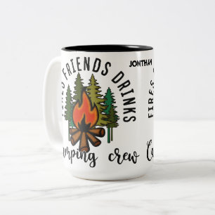 Taza Bicolor Incendios, amigos, equipos de camping para bebidas