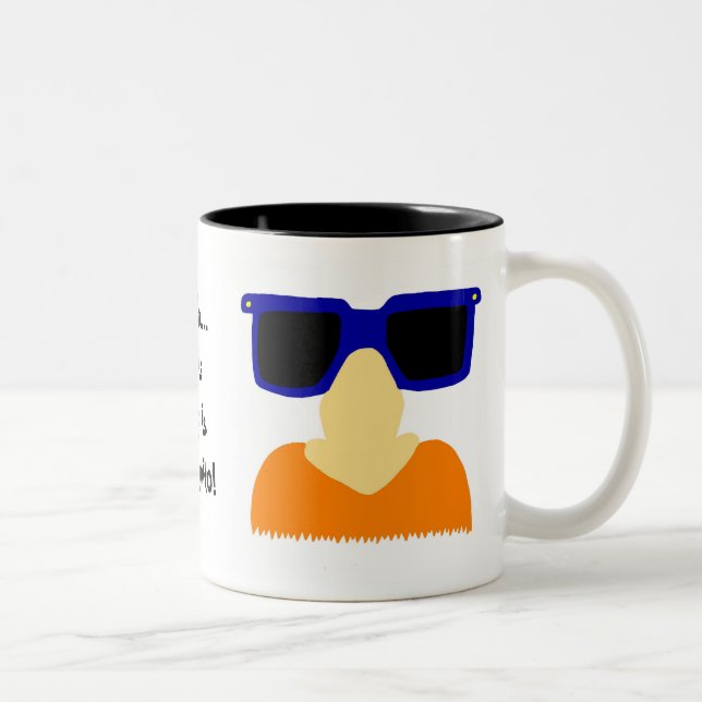 Taza Bicolor Incognito Mustache & Glasses Mug (Derecha)