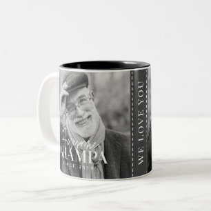 Taza Bicolor Increíble Grampa desde 20XX Sencilla Foto Elegante