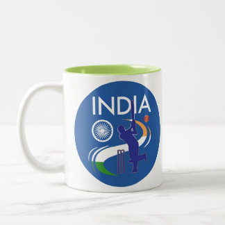 Taza Bicolor India Cricket Team Mug