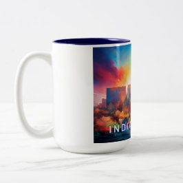 Taza Bicolor Indianapolis Artsy Skyline