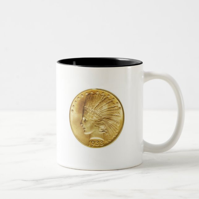 Taza Bicolor Indio del oro de diez dólares (Derecha)
