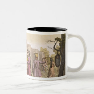Taza Bicolor Indios de Lahoutan, Canadá (grabado del color)