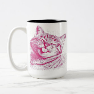 Taza Bicolor Infectado Por El Tiempo Retro Anime Estética Café