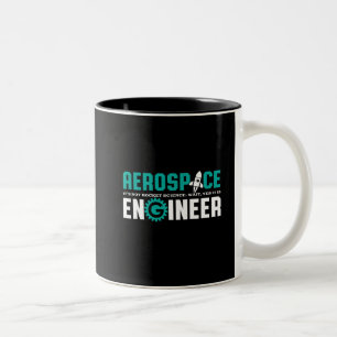 Taza Bicolor Ingeniería aeroespacial divertida es ingeniería