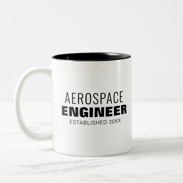 Taza Bicolor Ingeniero aeroespacial Mug (Izquierda)
