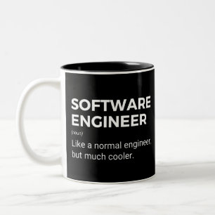 Taza Bicolor Ingeniero de Software Dicho Divertido de Ingenierí