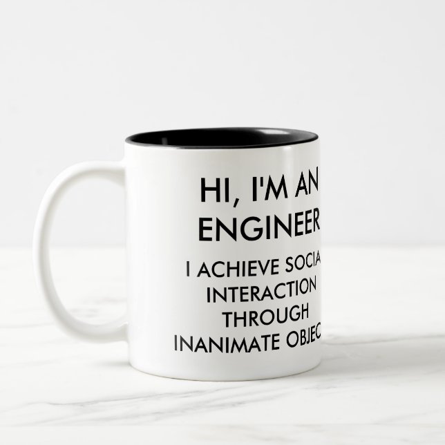 Taza Bicolor Ingeniero divertido (Izquierda)