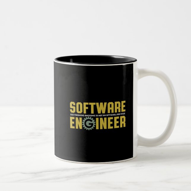 Taza Bicolor Ingeniero divertido Ingeniería de Software y Progr (Derecha)