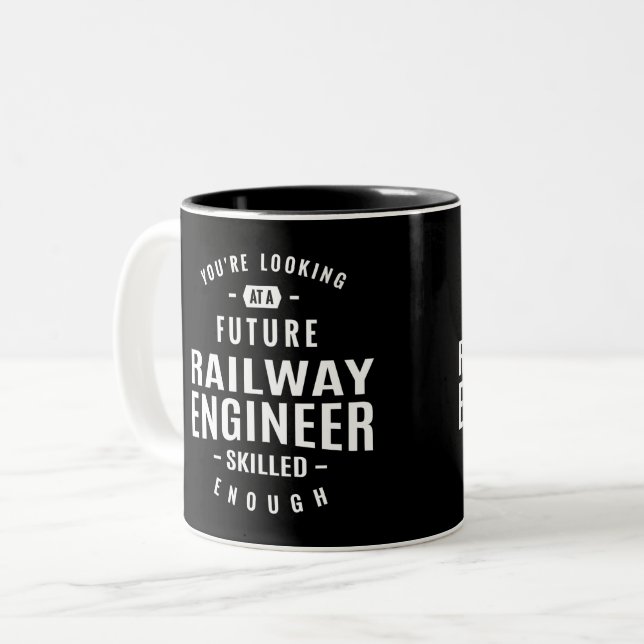 Taza Bicolor Ingeniero ferroviario (Anverso izquierdo)