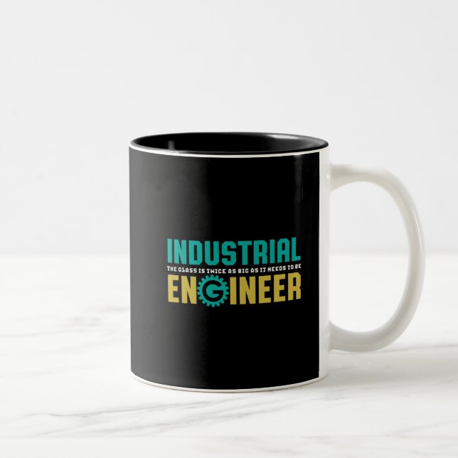 Taza Bicolor Ingeniero Geek Funny Estudiante de Ingeniería Indu (Derecha)