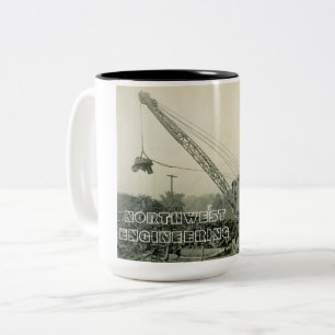 Taza Bicolor INGENIERO OPERATIVO DE grúa y pala del noroeste