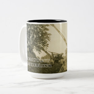 Taza Bicolor INGENIERO OPERATIVO DE grúa y pala del noroeste