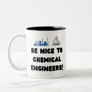 Taza Bicolor Ingeniero Químico Divertido — Sé Amable con ChemE