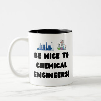 Taza Bicolor Ingeniero Químico Divertido — Sé Amable con ChemE