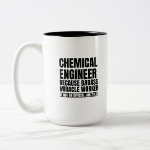 Taza Bicolor Ingeniero químico porque el obrero del milagro de