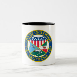 Taza Bicolor Inglewood California City Seal