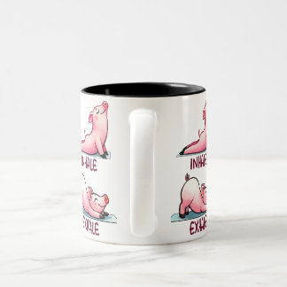 Taza Bicolor Inhale Exhale Ceramic Mug