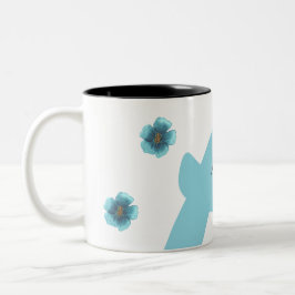 Taza Bicolor Iniciales monogramadas personalizadas, nombre, ima