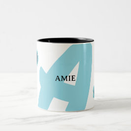 Taza Bicolor Iniciales monogramadas personalizadas, nombre, ima