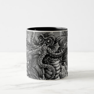 Taza Bicolor Innsmouth profundamente uno que vuelve a R'lyeh