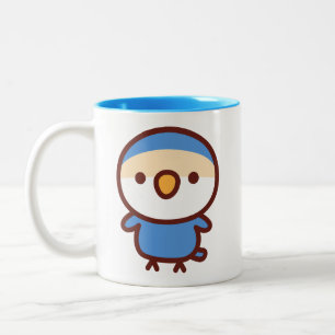 Taza Bicolor Inseparable de cara melocotón violeta