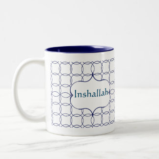 Taza Bicolor Inshallah, mugre de regalo árabe islámico
