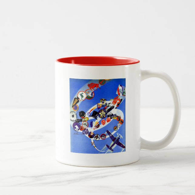 Taza Bicolor Insignias de la escuadrilla (Derecha)