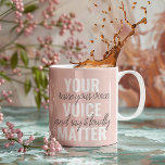 Taza Bicolor Inspiración en tu cita de motivación de Voice Matt<br><div class="desc">Inspiración en tu cita de motivación de Voice Matter</div>
