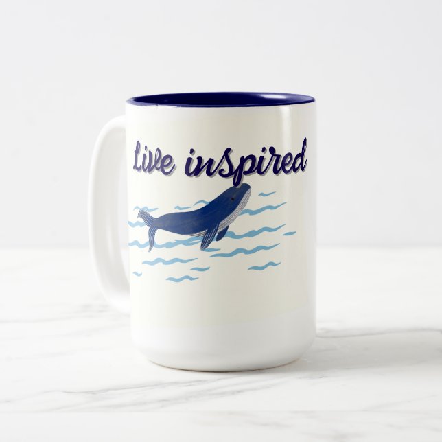 Taza Bicolor 'Inspirado en vivo' (Anverso izquierdo)