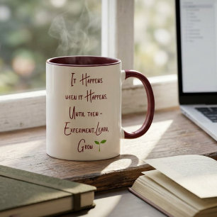 Taza Bicolor Inspirador Crecimiento Personalizado Motivacional 