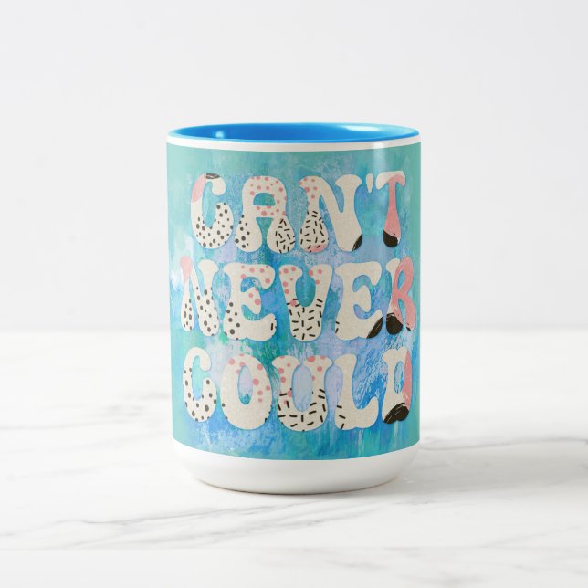 Taza Bicolor Inspirador no puede nunca citar (Centro)