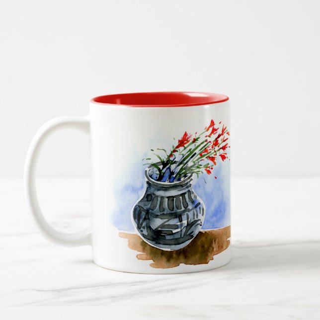 Taza Bicolor Inspiradora abrazadera de sueños del sudoeste (Izquierda)