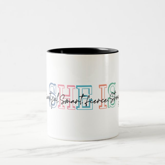 Taza Bicolor Inspiradora, es bella (Centro)