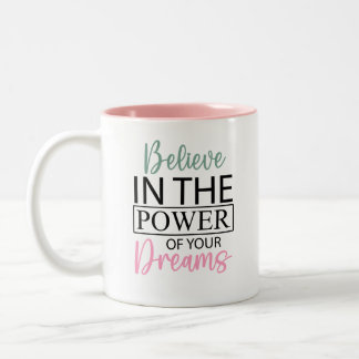 Taza Bicolor Inspirando creer en tus sueños café