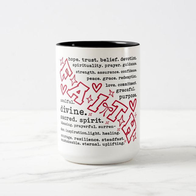 Taza Bicolor Inspirational Faith Words (Centro)