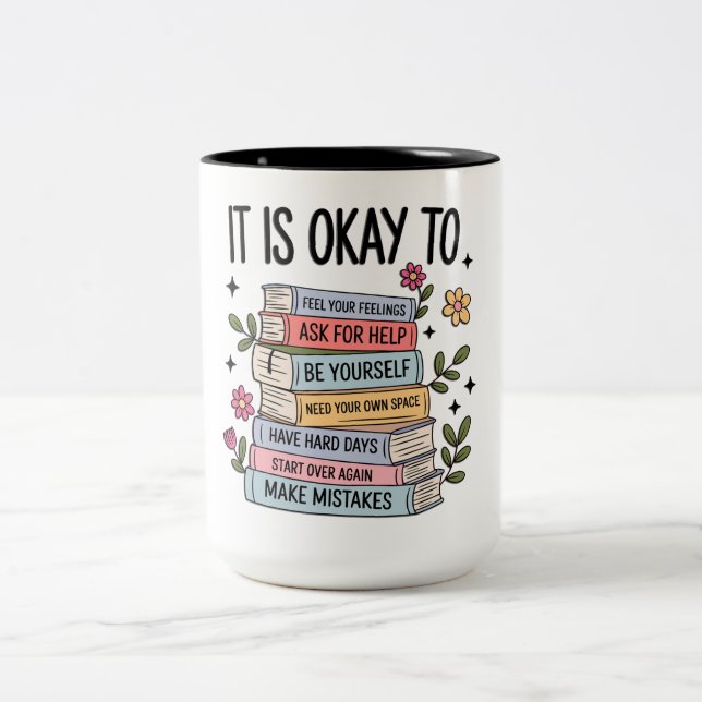 Taza Bicolor Inspirational It's Okay (Centro)
