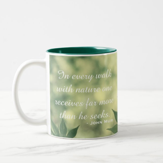 Taza Bicolor Inspirational Nature Quote (Izquierda)