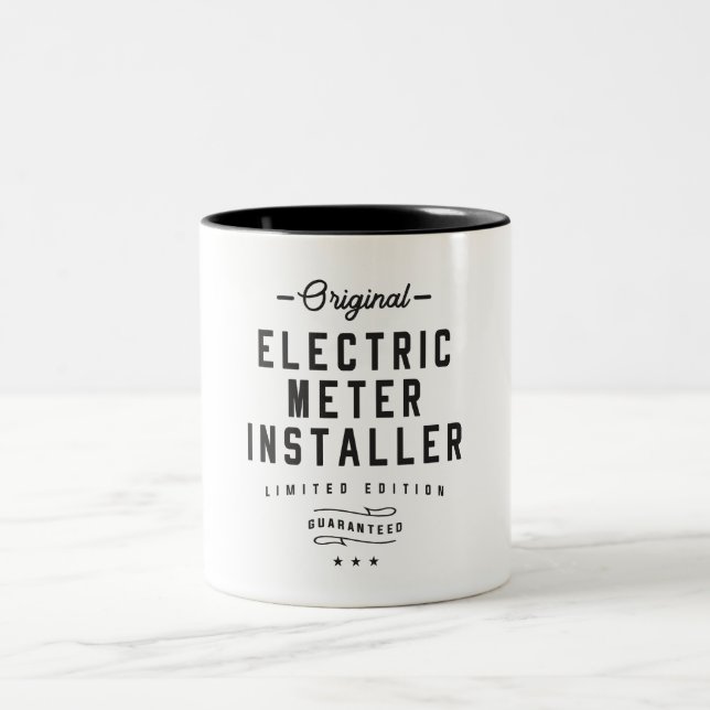 Taza Bicolor Instalador del medidor eléctrico (Centro)